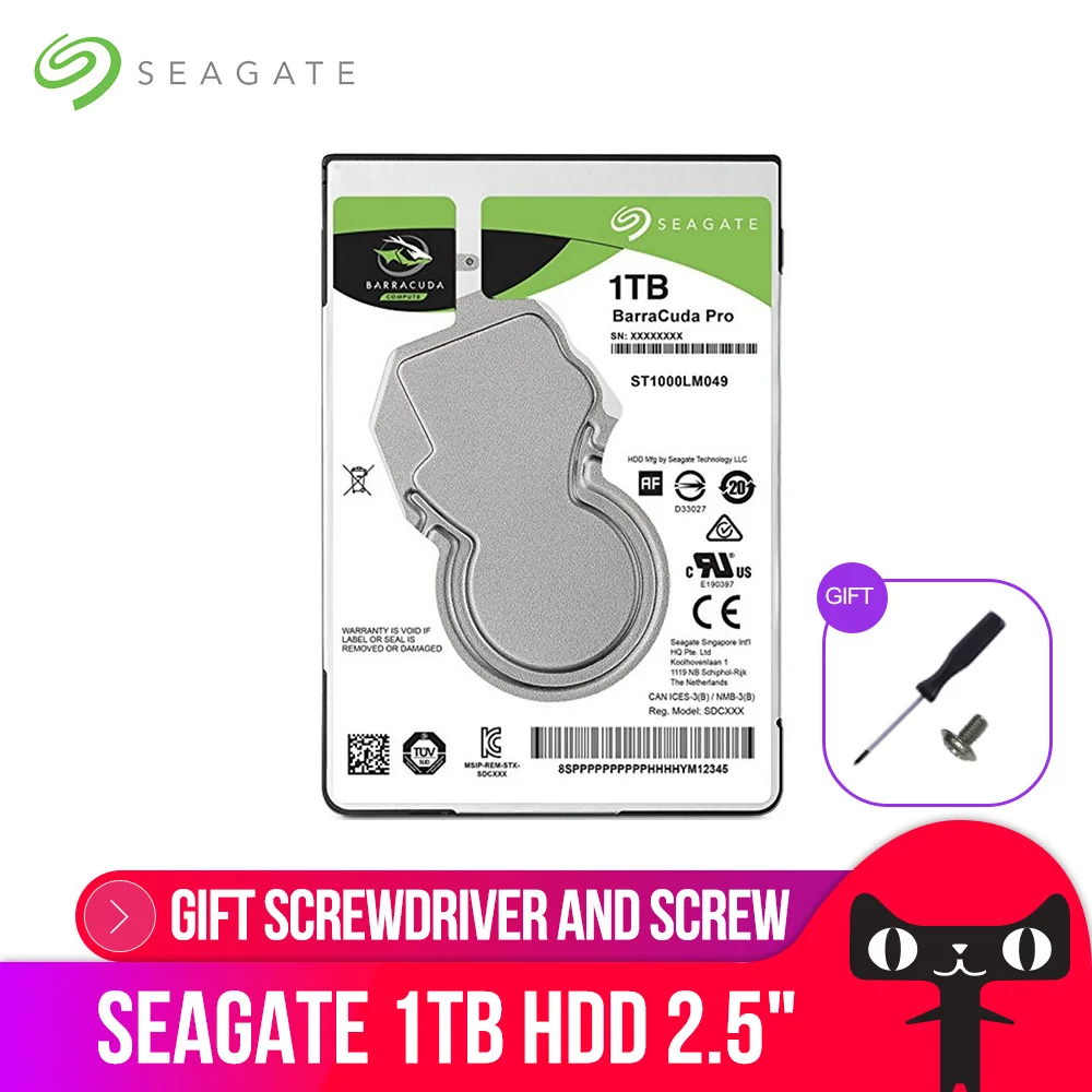 

Seagate 1TB 2.5'' Internal HDD Notebook Hard Disk Drive 7mm 7200RPM SATA 6Gb/s 128MB Cache 1tb 2.5inch For Laptop ST1000LM049