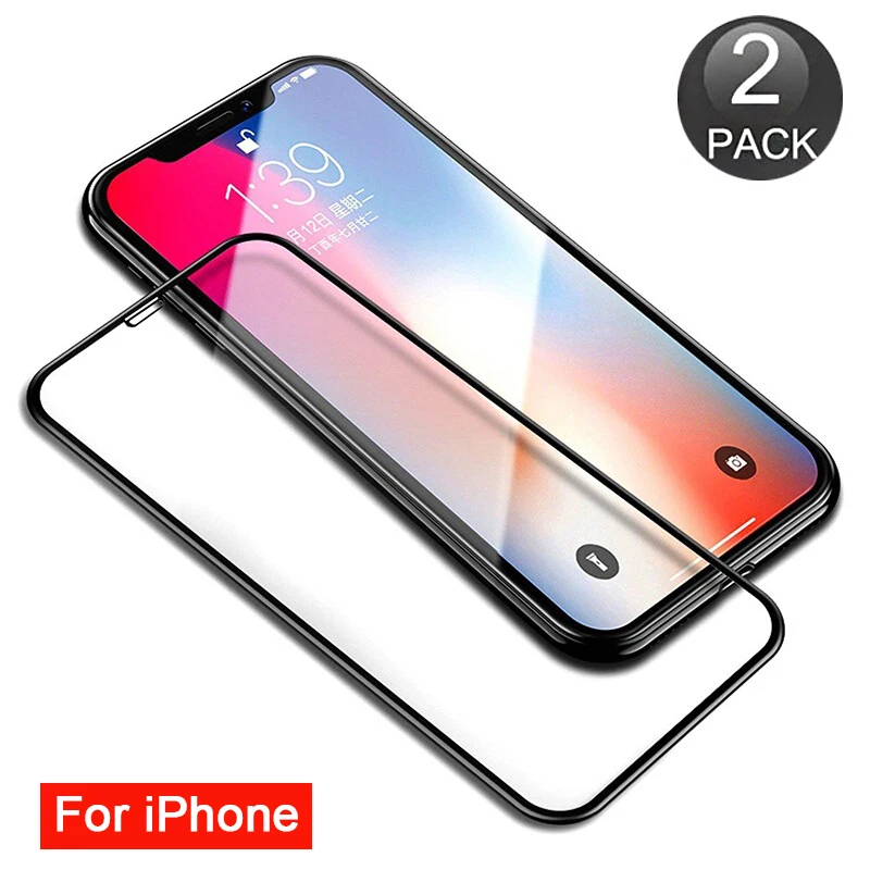 2 шт. Защитное стекло для iPhone X XR XS MAX закаленное Защита экрана apple aphone sx rx xmax