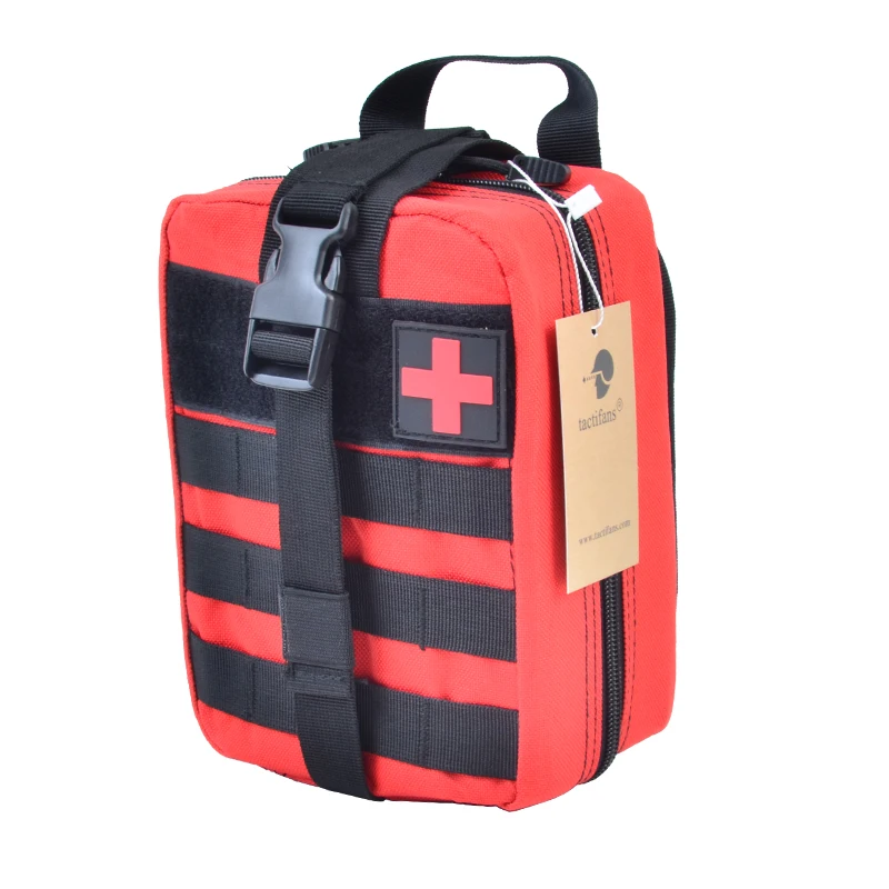 Пустая сумка для первой помощи, тактическая медицинская сумка, многофункциональная поясная сумка для альпинизма, EMT, аварийный чехол, наборы для выживания - Цвет: RED