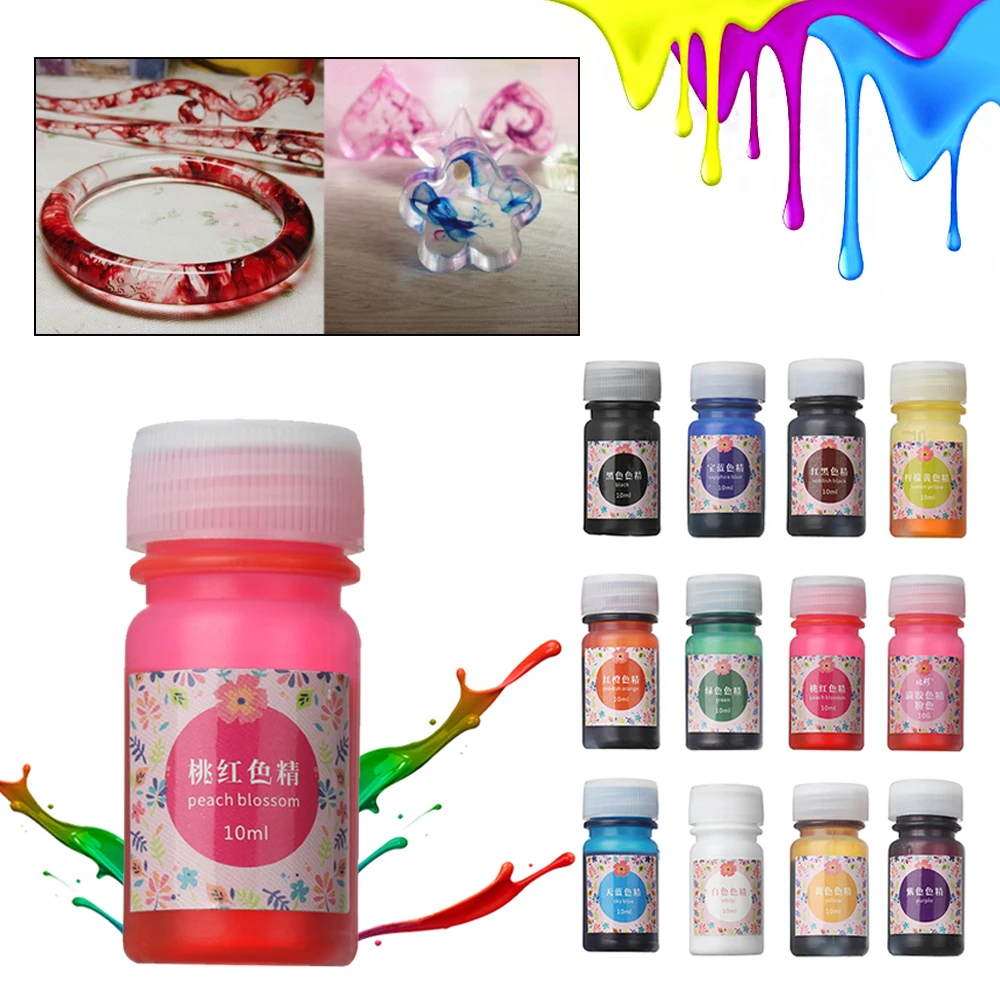 

1Bottle Hot Sale Colorful 10g High Concentration Epoxy Color UV Resin Coloring Dye Colorant Resin Pigment DIY Art Crafts