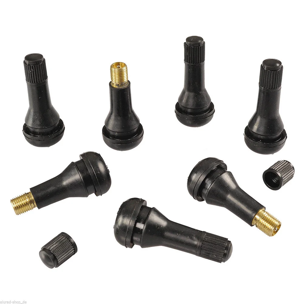 100 Pcs Rubber TR414 Tire Valve Stem Caps Snap In Inch 0.453 DXY88in