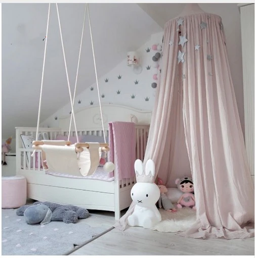 Baby Bed Curtain Children Room Decoration Crib Netting Baby Tent Cotton Hung Dome Baby Mosquito Net Photography Props Baby Bed Curtain Children Room Decoration Crib Netting Baby Tent Cotton Hung Dome Baby Mosquito Net Photography Props