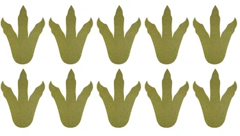 

2.8x3.8cm Dinosaur footprint gold glitter sticker label