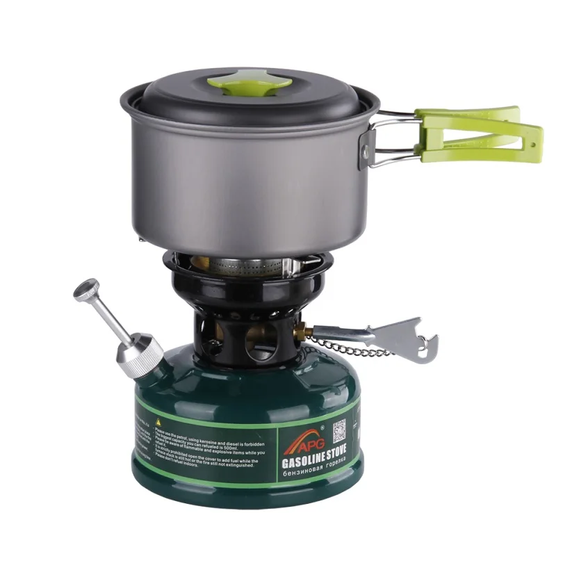 APG Outdoor Camping Gasoline Stove Non Preheating Sound Proof Oil Stove Burners Cookware Portable Cooking Gasoline Stove