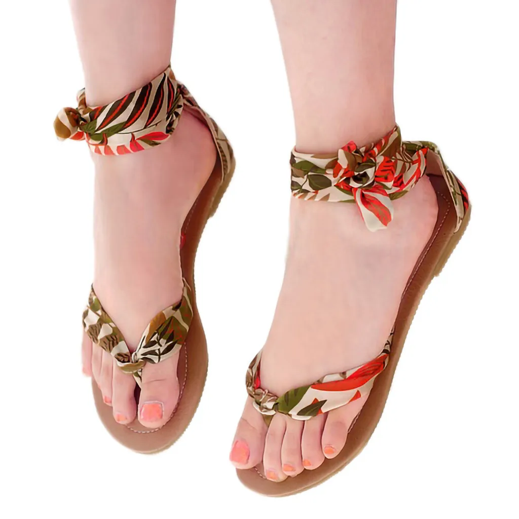 

SAGACE Bohemian Sandals Women Summer Flat Shoes Women Sandals Casual Summer Femal Shoes Belt Buckle Sandals Ladies Shoes