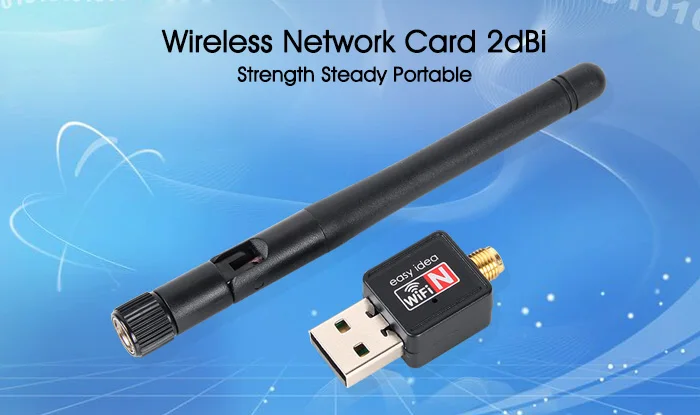 Беспроводной USB Wifi адаптер Lan Ethernet 150 Мбит/с 2дб антенна usb wifi донгл Сетевая Карта