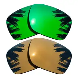 Зеленые зеркальные и Бронзовый Золотой зеркальные Поляризованные замены линзы для Холбрук рамы 100% UVA и UVB