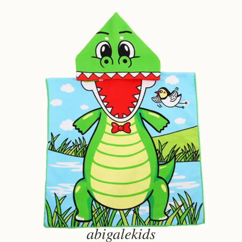 Crocodile Аксессуары для малышей, банный халат с капюшоном, хлопковое пляжное полотенце, банное полотенце с мультяшным принтом - Цвет: Crocodile
