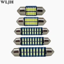 WLJH 4 шт. автомобильный интерьерный светильник 28 мм 31 мм 36 мм 39 мм 41 мм светодиодный светильник C10W C5W Festoon Vanity Mirror Dome лампа для чтения дверей