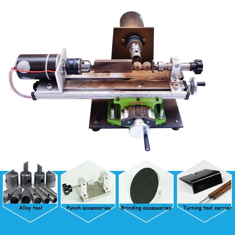 Мини-оборудование для обработки деревянных бусин, домашний мини-токарный станок для бурения бусин, полировщик бусин 220 В