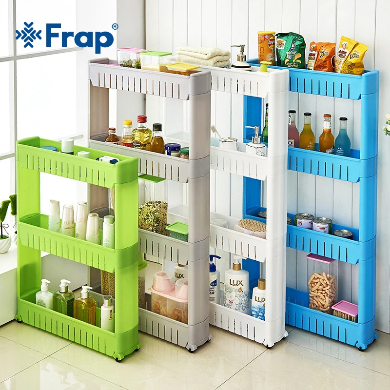 Frap Multipurpose Shelf with Removable Wheels Crack Rack Bathroom Storage Storage Rack Shelf Multi-layer Refrigerator Side Shelf цена Frap Multipurpose Shelf with Removable Wheels Crack Rack Bathroom Storage Storage Rack Shelf Multi-layer Refrigerator Side Shelf цены онлайн