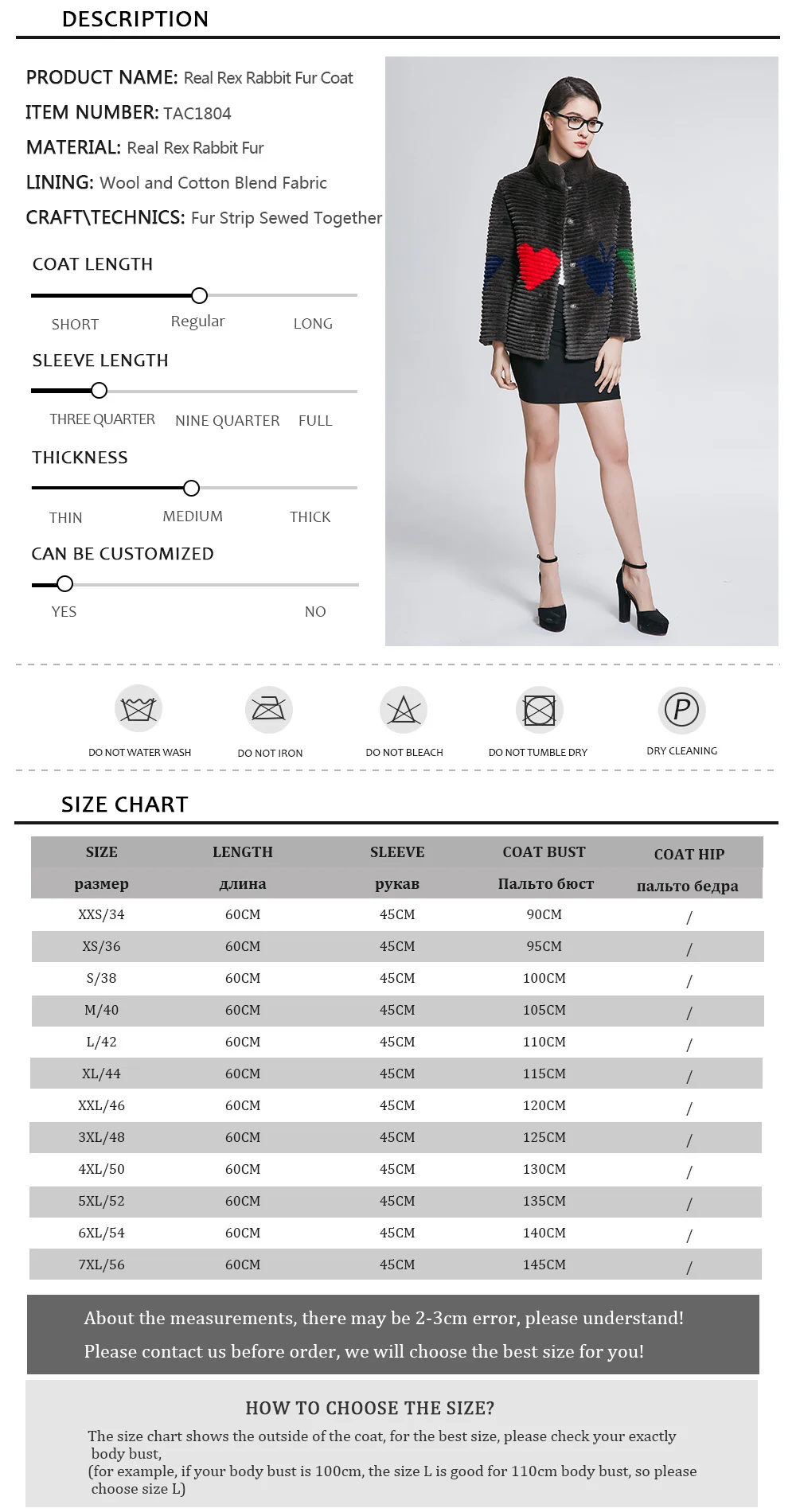 Sale TSQSA 2018 Fashion Real Rabbit Fur Coats Women Rex Rabbit With Floral Lady Clothing Natural Winter Female Outerwear Coat TAC1804 0