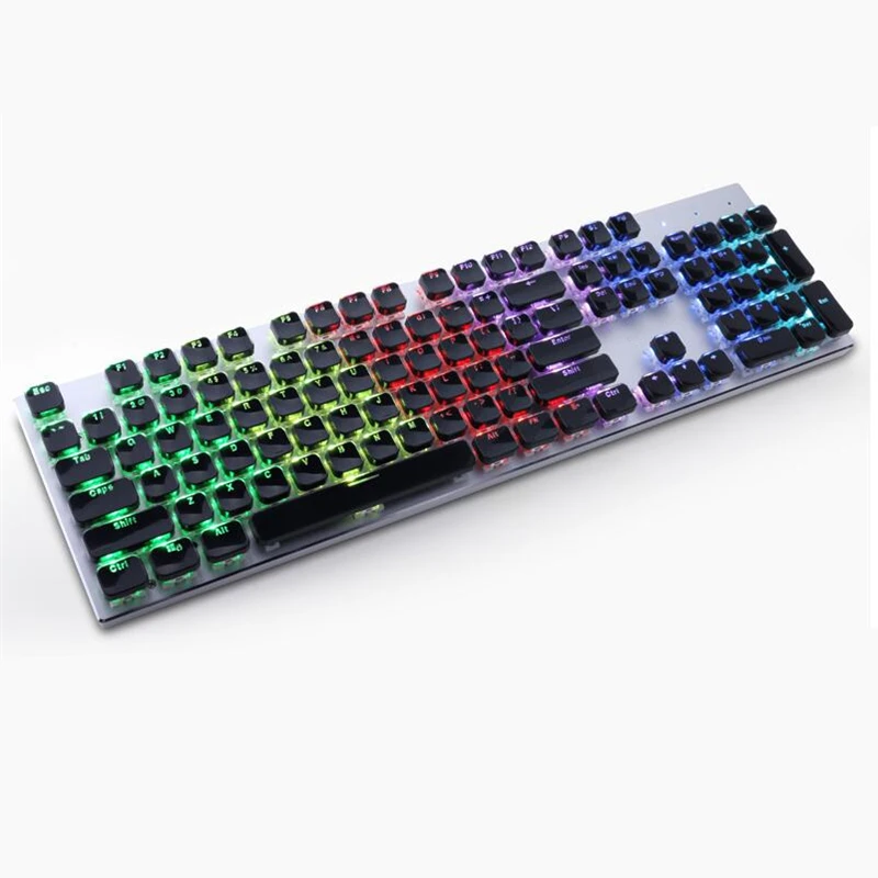 

Retro Keycaps Double Shot Injection White Bi-Color Crystal Edge keys for Mechanical Keyboard with 104 key cap US Layout