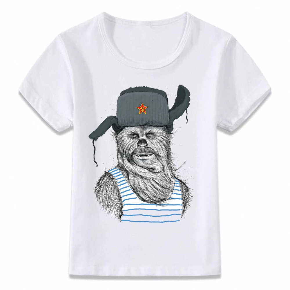 

Kids Clothes T Shirt Russian Comrade Chewbacca Chewie Children T-shirt for Boys and Girls Toddler Shirts oal012