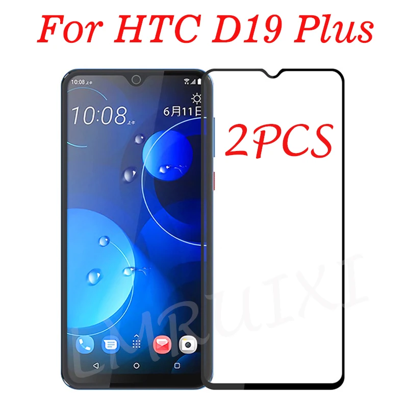 2 шт 3D полный Клей закаленное стекло для htc desire 19 PLus Полный экран Защитная пленка