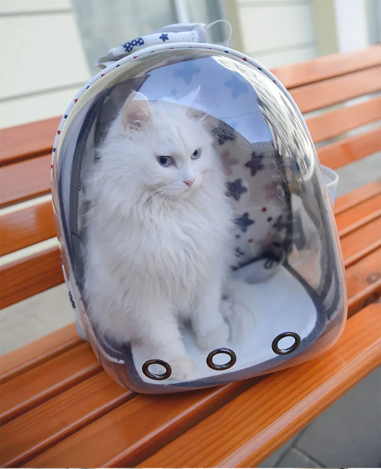 Портативный рюкзак для кошек, прозрачная капсула, дышащая сумка для кошек, для путешествий, для собак, кошек, рюкзак для щенков, клетки для переноски
