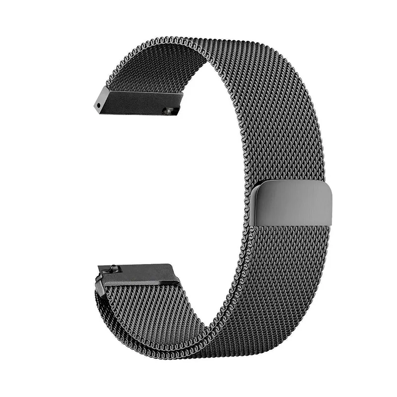 Сетка Milanese Loop Ремешки для наручных часов 16 мм 18 мм 20 мм 22 мм 24 мм серебряная Роза золотистый и черный браслет наручные часы ремешок Магнитная Синтетическое закрытие волос