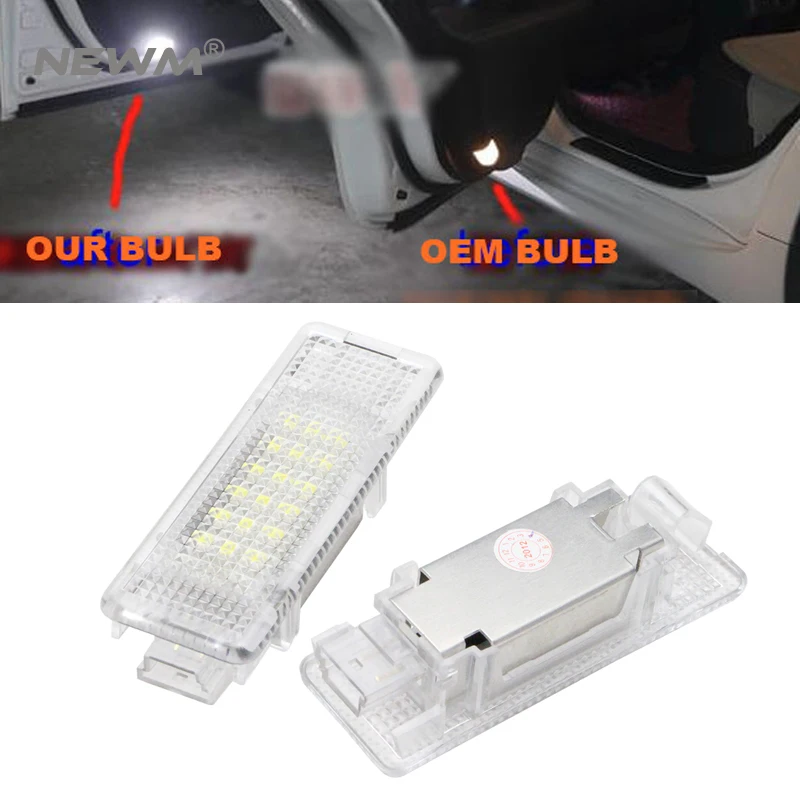  Car Door Welcome Lights 12V For BMW E53 X5 E39 Z8 E52 Accessories No error 1Pair White SMD3528 LED  - 32950013516