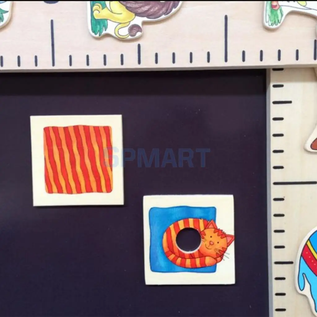 Wooden Animal Board Animal Body Matching Game Memory Game for Kids Toddler
