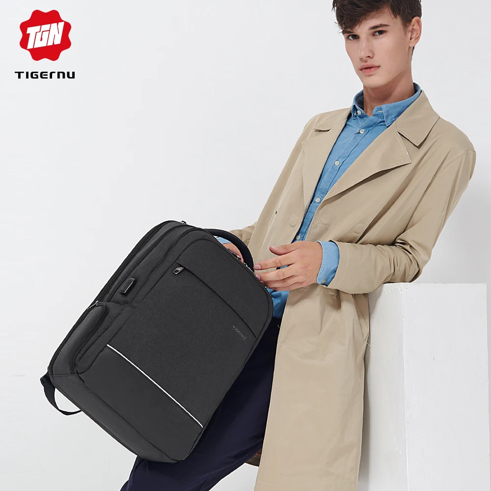 Tigernu الأعمال الذكور على ظهره الترفيه مكافحة سرقة 15.6 بوصة كمبيوتر محمول Usb شحن كلية حقيبة مدرسية للنساء هدية Tigernu الأعمال الذكور على ظهره الترفيه مكافحة سرقة 15.6 بوصة كمبيوتر محمول Usb شحن كلية حقيبة مدرسية للنساء هدية