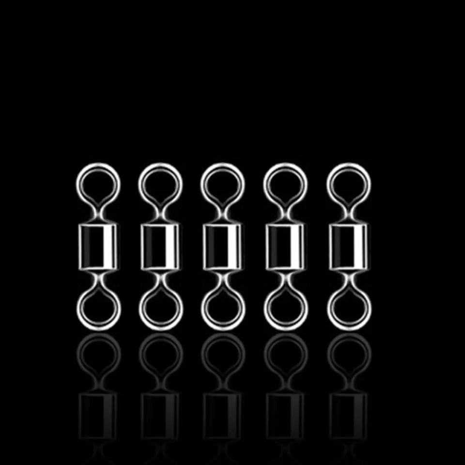 

WALK FISH 50PCS/Lot Fishing Swivels 1# 4# 6# 8# 10# 12# Rolling Swivel Connector For Fishing hooks Fishing Tackle Accessorie