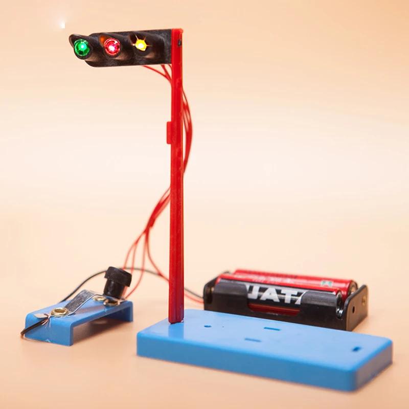 Mini font b Electronic b font Plastic Traffic Light Toys for Kids DIY Science Experiment Toy
