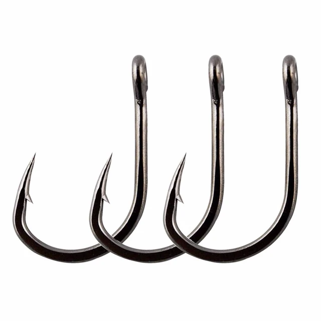 100pcs Live Bait Circle Fishing Hooks Stainless Steel Strong Fish