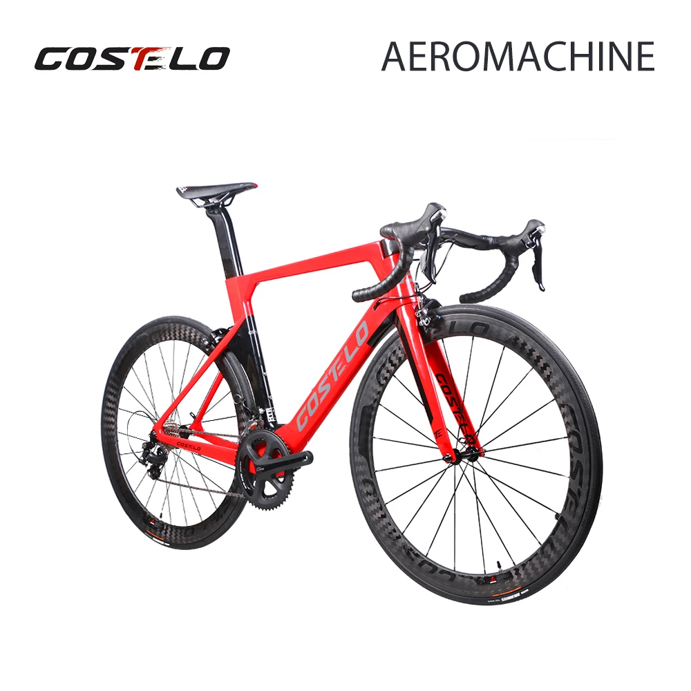 Costelo AEROMACHINE MONOCOQUE one piece Carbon Road Complete Bike Road Bicycle Frame wheels R8000 Group