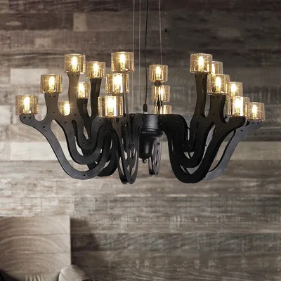 Aliexpress Designed Chandelier Black Iron Painted Tawney Designed Chandelier Black Iron Painted Tawney Gl 18pcs G4 Led Bulbs Lamp Hanging Light Residential