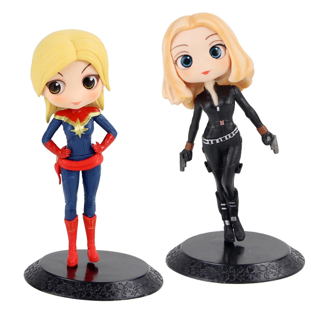 15 см Q Posket Super Hero Carol Danvers черная Widow Марвел Капитан Qposket Edition экшен-фигурка из ПВХ Коллекционная модель игрушки