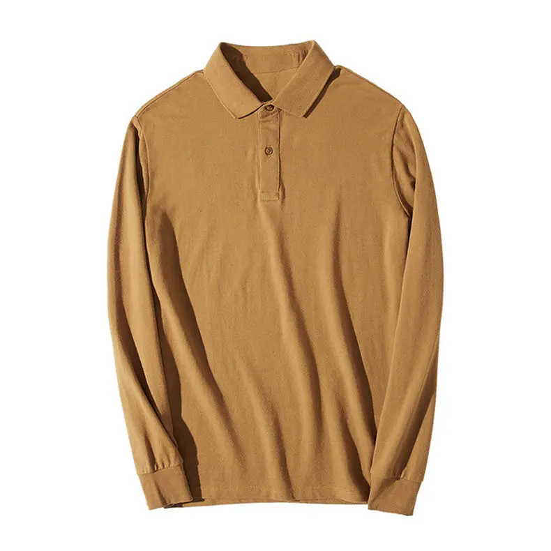 5XL 6XL Muls Polo Men100% Cotton Long Sleeve Basic Pattern Casual Mens Polos Male Plus Size High Quality White Orange Green Blue 05