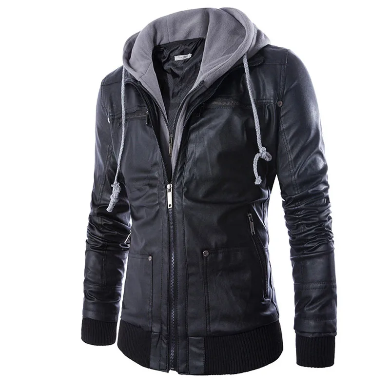 Resultado de imagen para chaquetas de cuero con capucha