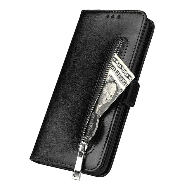 6.7'' Luxury Zipper Wallet for Coque Samsung A70 Case A 70 A705 Samsung A7 Case Concise for Samsung Galaxy A70 Flip Cover