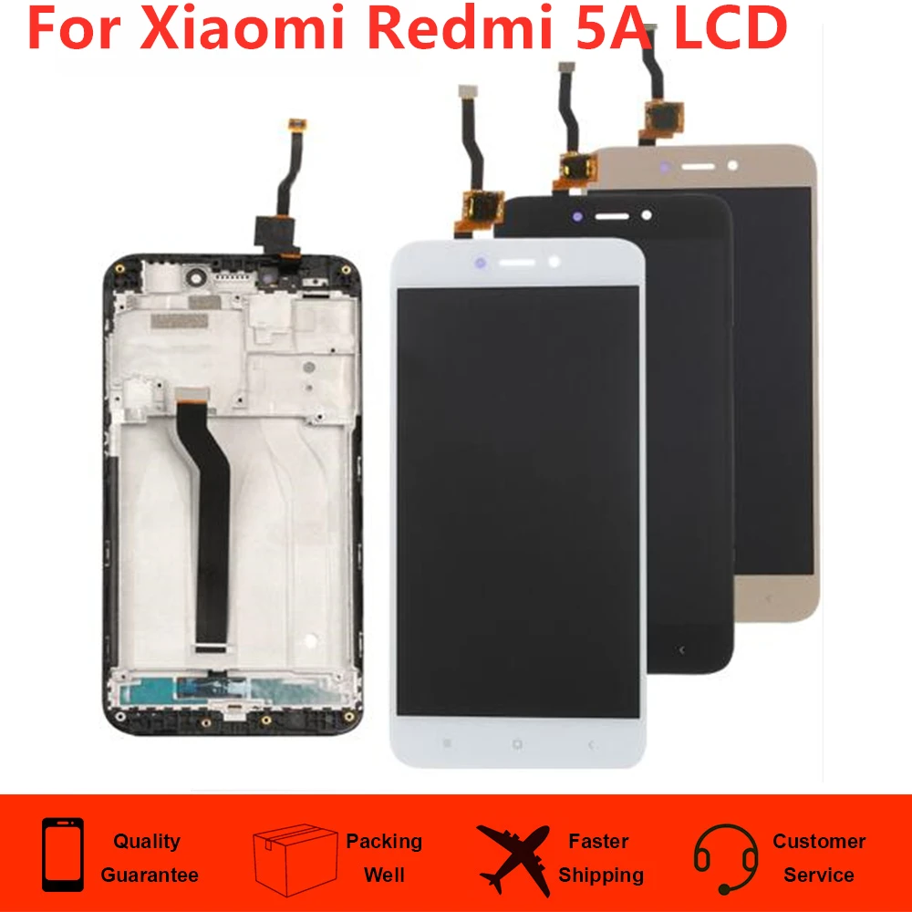 5.0'' 1280x720 IPS Display For Xiaomi Redmi 5A LCD Touch Screen Digitizer with Frame Replacement Parts for display | Мобильные