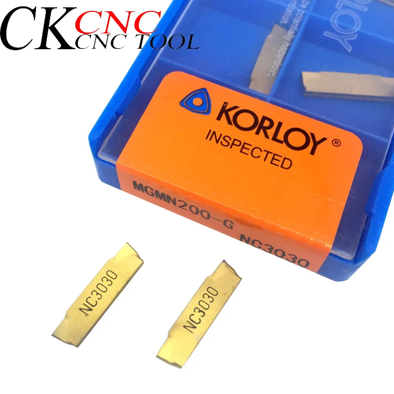 

10pcs MGMN200-G NC3030 CNC Indexable Carbide Grooving Insert Cutting Tools