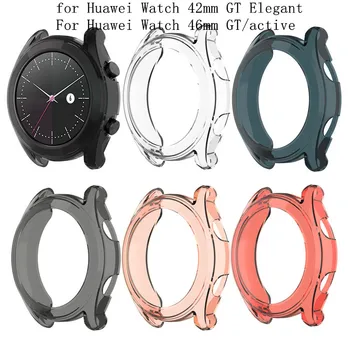 

100pcs TPU Protector Bumper Watch Frame Case Cover for Huawei Watch GT /Active 46mm / 42mm Elegant SmartWatch Scratch-proof case