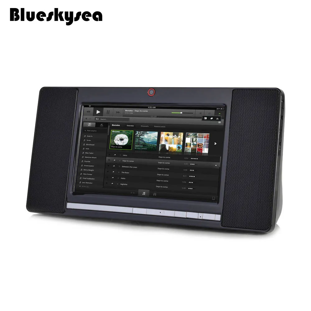 Blueskysea Smart Bluetooth WIFI Speaker Tablet 8G ROM with Front Camera 7 Touch Screen Radio Black