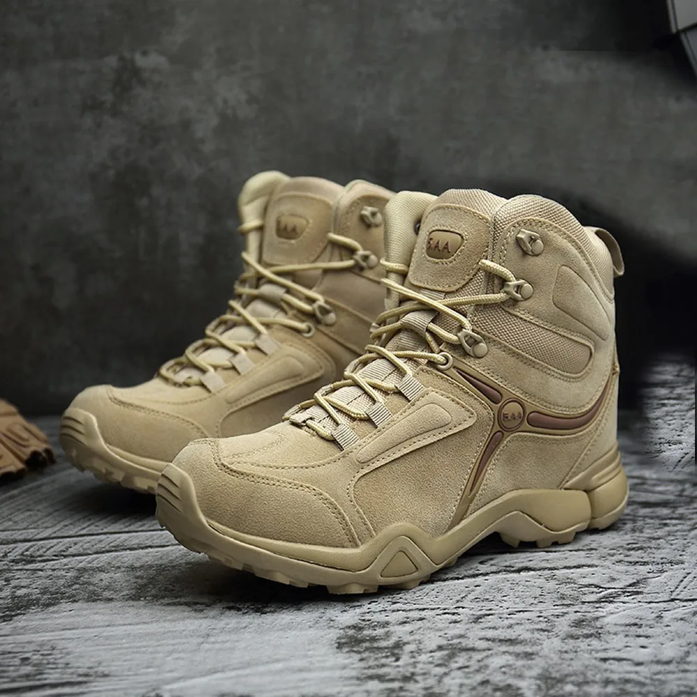 SAGACE/мужские качественные брендовые военные ботинки; Тактические армейские ботинки для пустыни; Рабочая обувь; кожаные Нескользящие ботинки; мужские кроссовки;