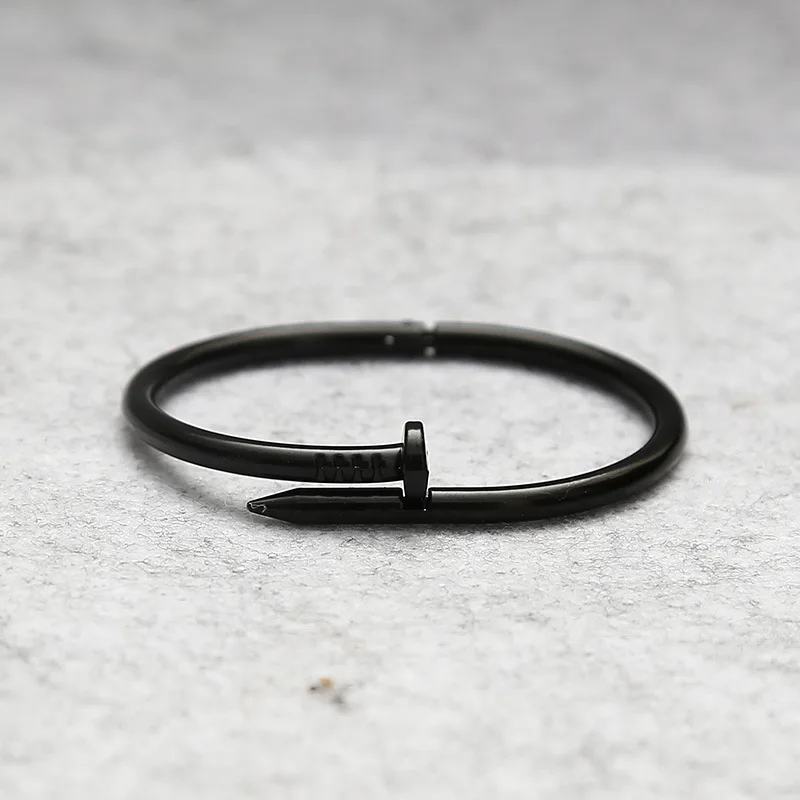 

10PCS Simple Titanium steel stainless steel nails Bracelet silver Gold Bracelets Bangles Punk for Women men Best gift Jewelry