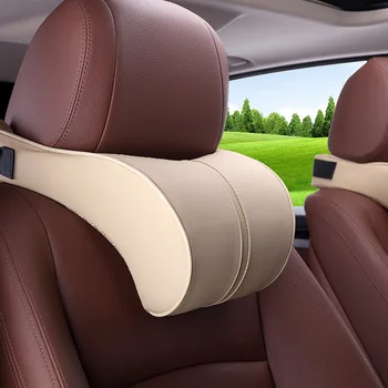 

Black/Beige/Coffee Auto Car Neck Pillow Memory Foam Pillows Neck Rest Seat Headrest Cushion Pad comfortable and breathable
