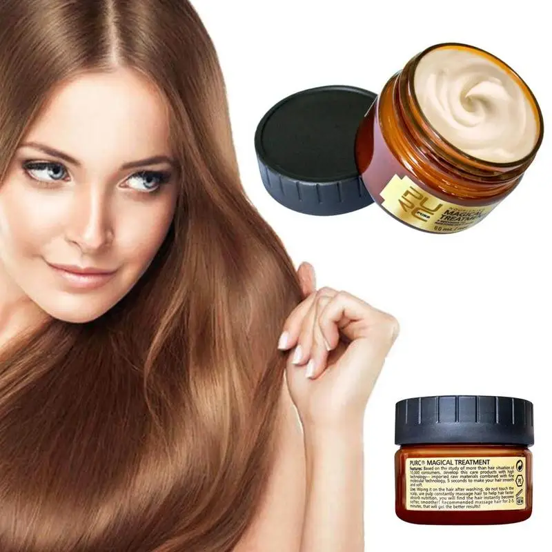 60ml Magical Treatment Keratin Repair Hair Mask Tonic Damage 5 Seconds Restore Soft Hair Deep Hair Conditioner Scalp Treatment 60ml Magical Treatment Keratin Repair Hair Mask Tonic Damage 5 Seconds Restore Soft Hair Deep Hair Conditioner Scalp Treatment