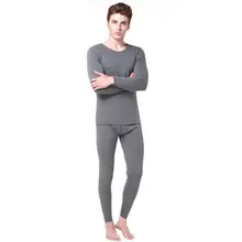 Männer 2 Stücke Baumwolle Thermo-unterwäsche Set Winter Warm Verdicken Lange Unterhosen Tops Bottom 3 Farben