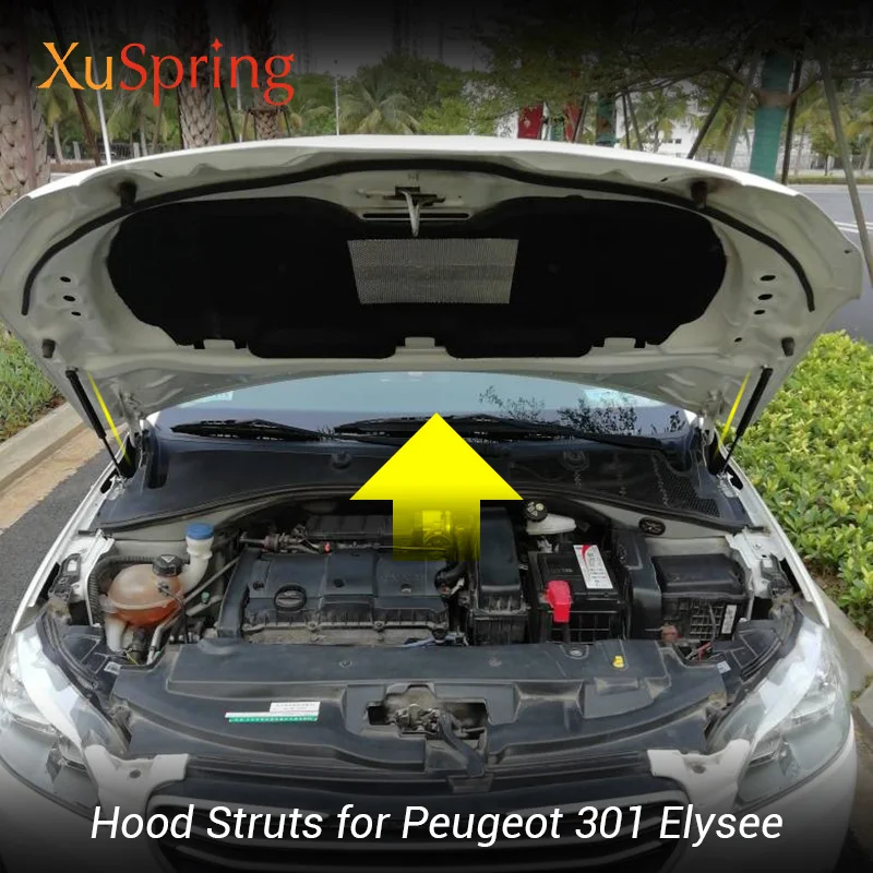 

Car Hood Cover Strut Bars Lifter Spring Shock Bracket Pneumatic Rod No Drilling/Welding For Peugeot 301 Elysee 2014 2016 2019