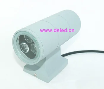 

Free shipping by DHL !! high power outdoor waterproof 6W LED wall lamp LED up-down light,,DS-08-6-6W,110V-250VAC.