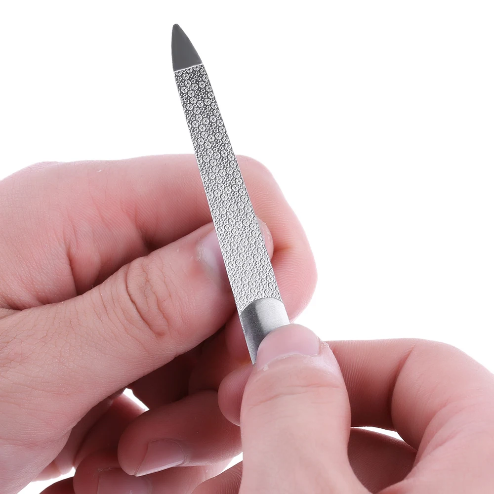 1PC Stainless Steel Nail File Buffer Double Side Grinding Rod Manicure