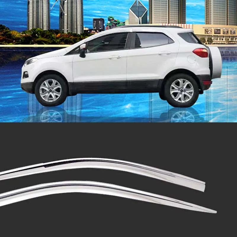1 Set Brand New Chrome Side Vent Sun Shade Window Visors Rain Guard Deflectors For Ford Ecosport 2013-2018 1 Set Brand New Chrome Side Vent Sun Shade Window Visors Rain Guard Deflectors For Ford Ecosport 2013-2018