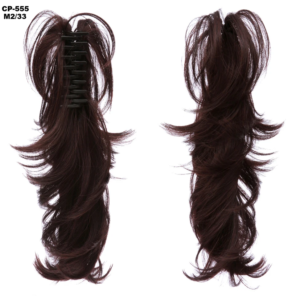 TOPREETY термостойкие волосы из синтетического волокна 95гр 1" 38 см Волнистые коготь клип в/на конский хвост для наращивания CP-555