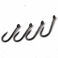 100 шт./пакет рыболовный крючок без штанги крючок для карпа рыболовные крючки черные никель 14