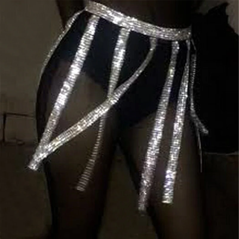 

Fashion Sexy crystal tassel belts for women New Designer long Fringe Chain Belt Women Adjustable luxury rhinestones Belts Straps