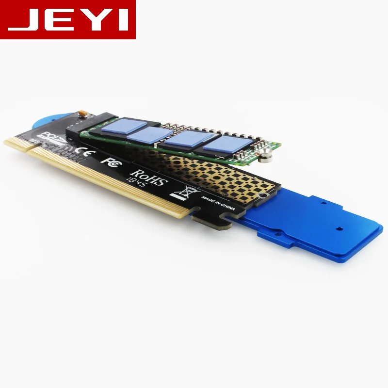 JEYI iSUB PCIE3.0 NVME адаптер x16 PCI E полная скорость M.2 2280 алюминиевый лист